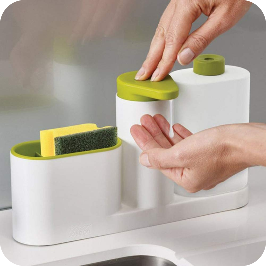 Detergent Dispenser with Sponge Holder | SoapBox