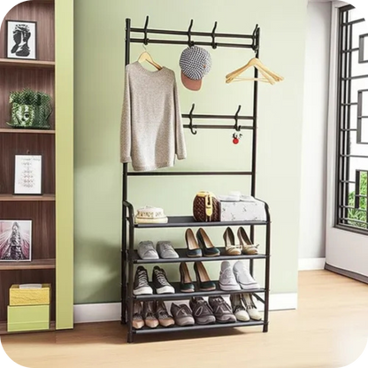 Multifunctional Coat Rack with Shoe Rack | RackSpace