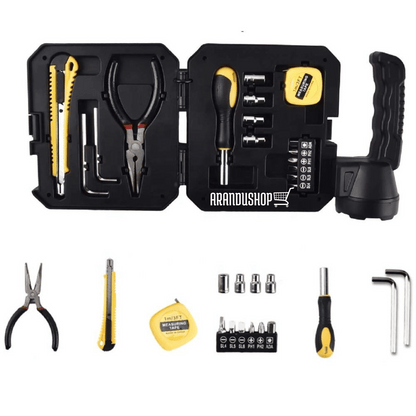 Light Master Kit™ Solar Rechargeable Flashlight with Tool Kit