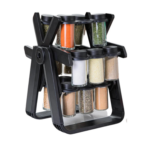 Rotating Spice Organizer with 18 Jars | SpiceWheel