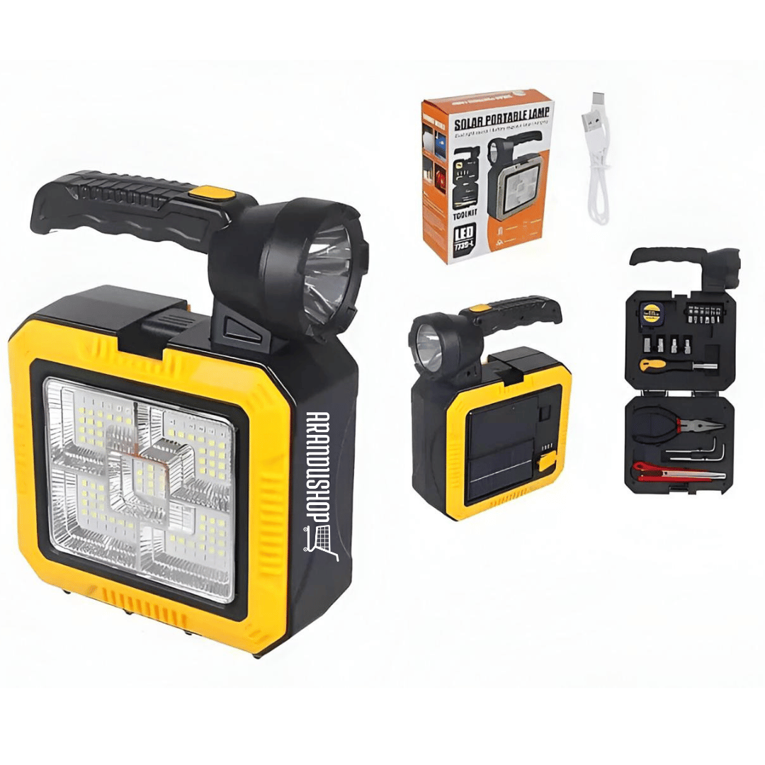 Light Master Kit™ Solar Rechargeable Flashlight with Tool Kit