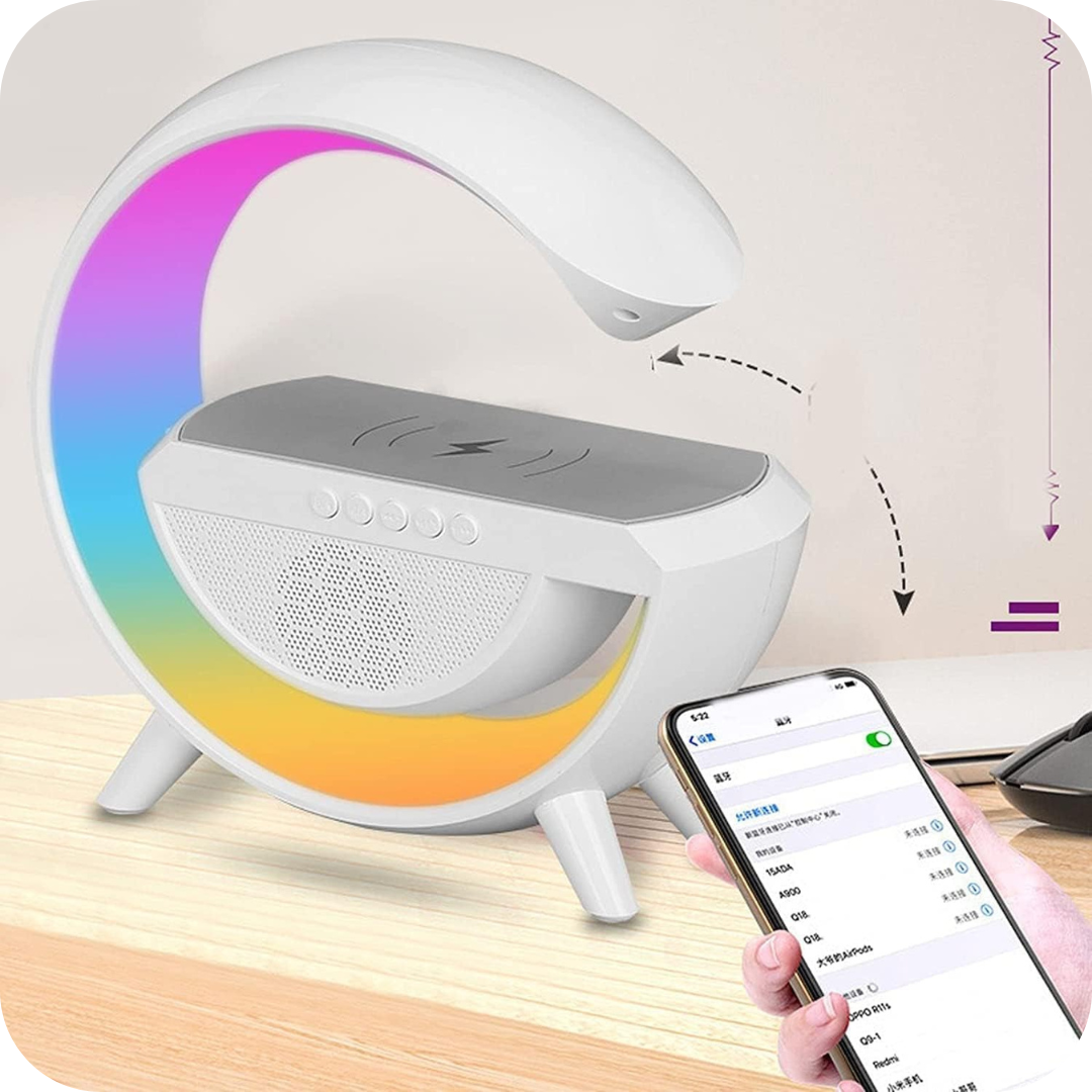 Speaker with Wireless Charging & RGB Lights | SoundGlow