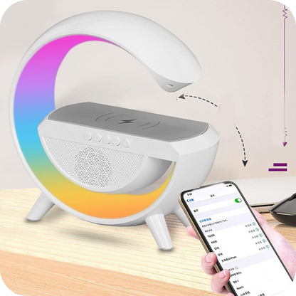 Speaker with Wireless Charging & RGB Lights | SoundGlow