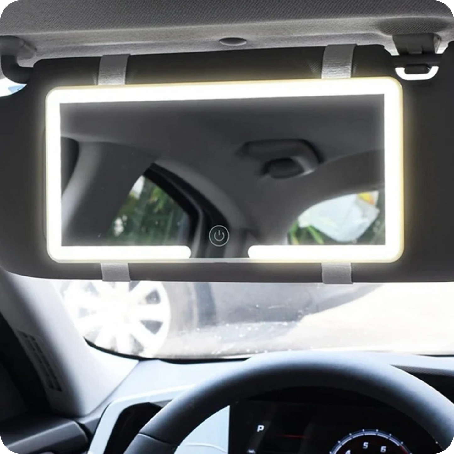 Car Mirror with LED Light | LumiMirror