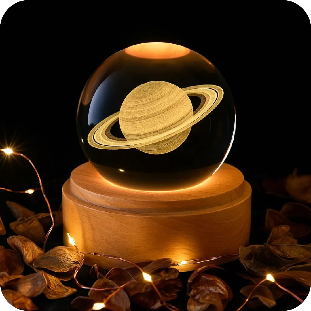 3D Crystal Space Design Lamp | CosmicSphere