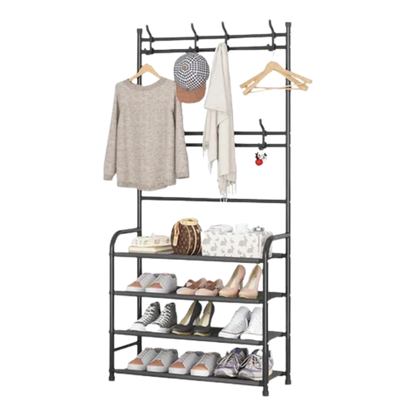 Multifunctional Coat Rack with Shoe Rack | RackSpace