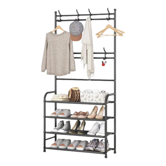 Multifunctional Coat Rack with Shoe Rack | RackSpace