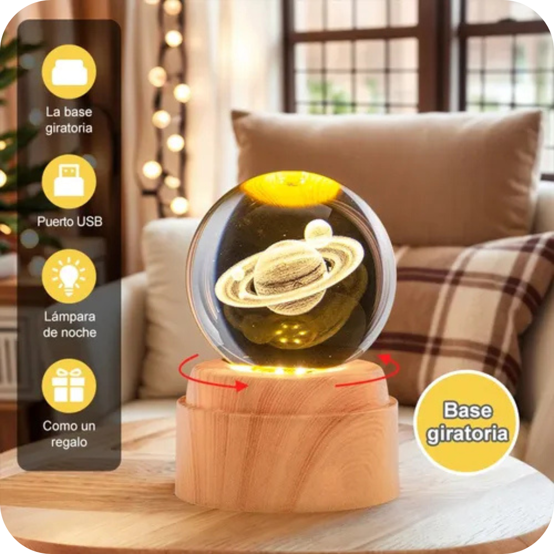 3D Crystal Space Design Lamp | CosmicSphere