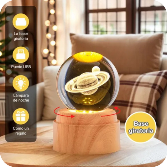 3D Crystal Space Design Lamp | CosmicSphere
