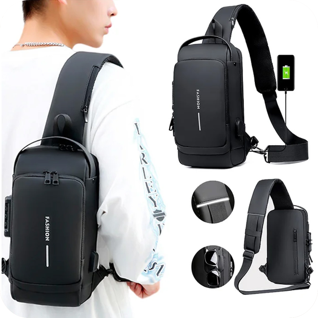 Anti-Theft Crossbody Bag with USB Port | UrbanPack