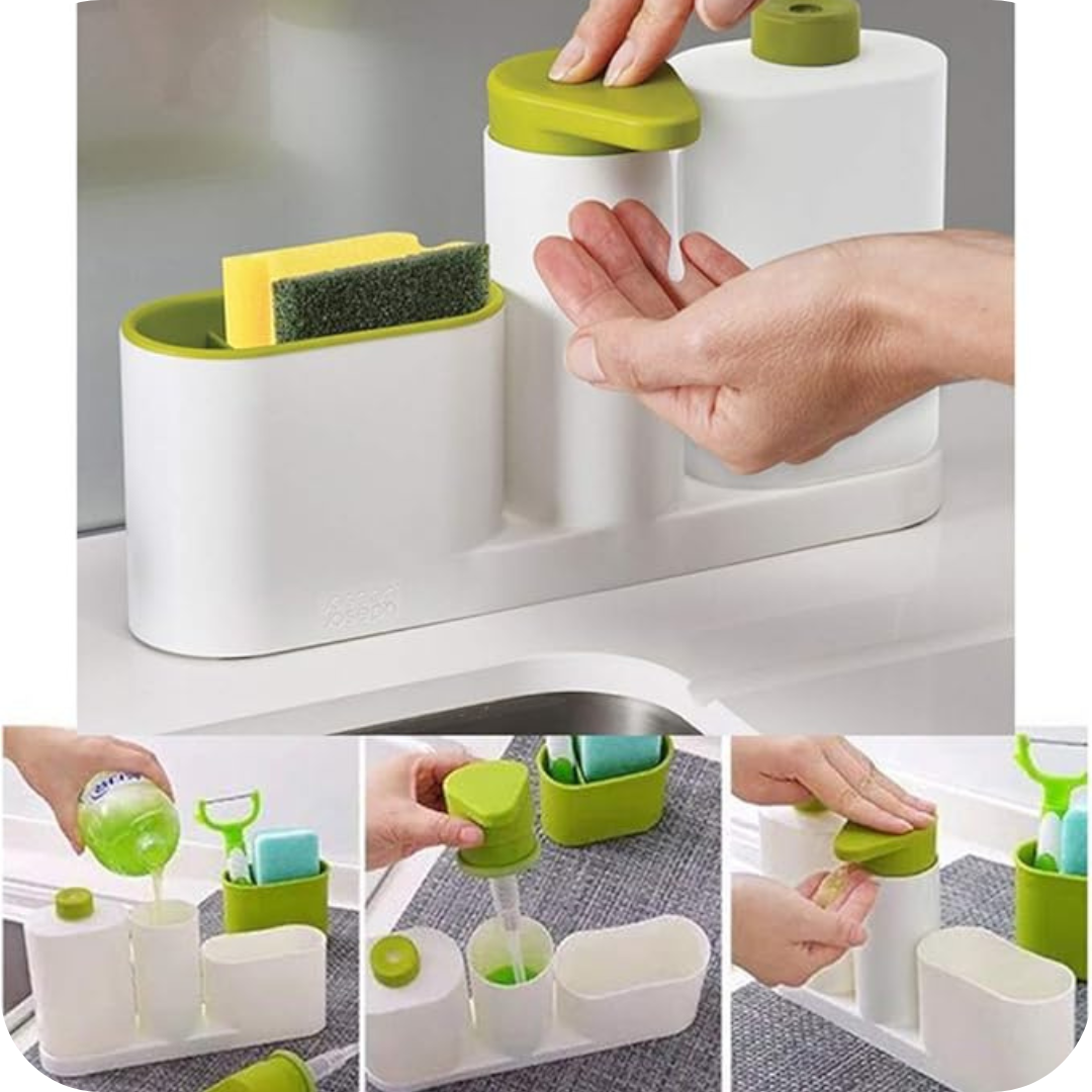 Detergent Dispenser with Sponge Holder | SoapBox