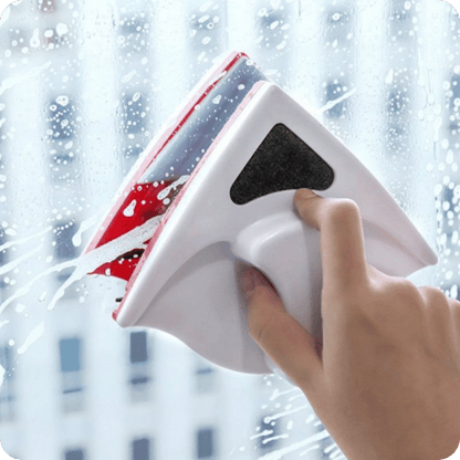 Magnetic Double-Sided Glass Cleaner with Sponge | Glass Cleaner