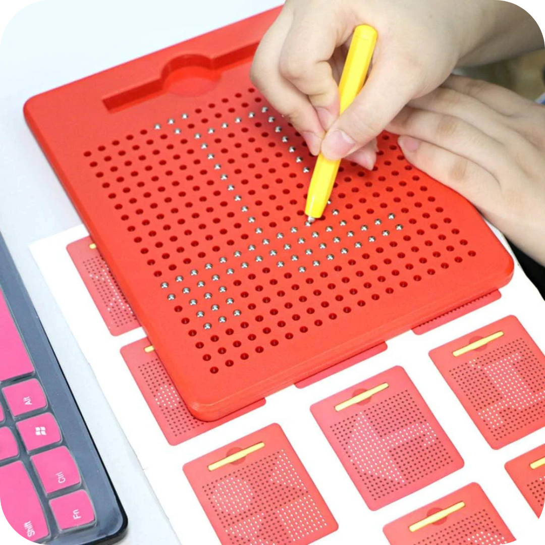 Magnetic Drawing Board with Beads & Pencil | MagBoard