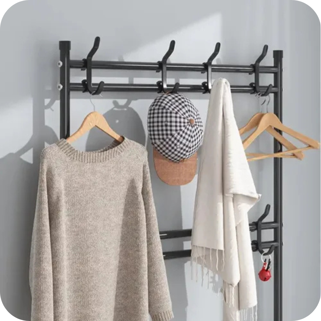 Multifunctional Coat Rack with Shoe Rack | RackSpace