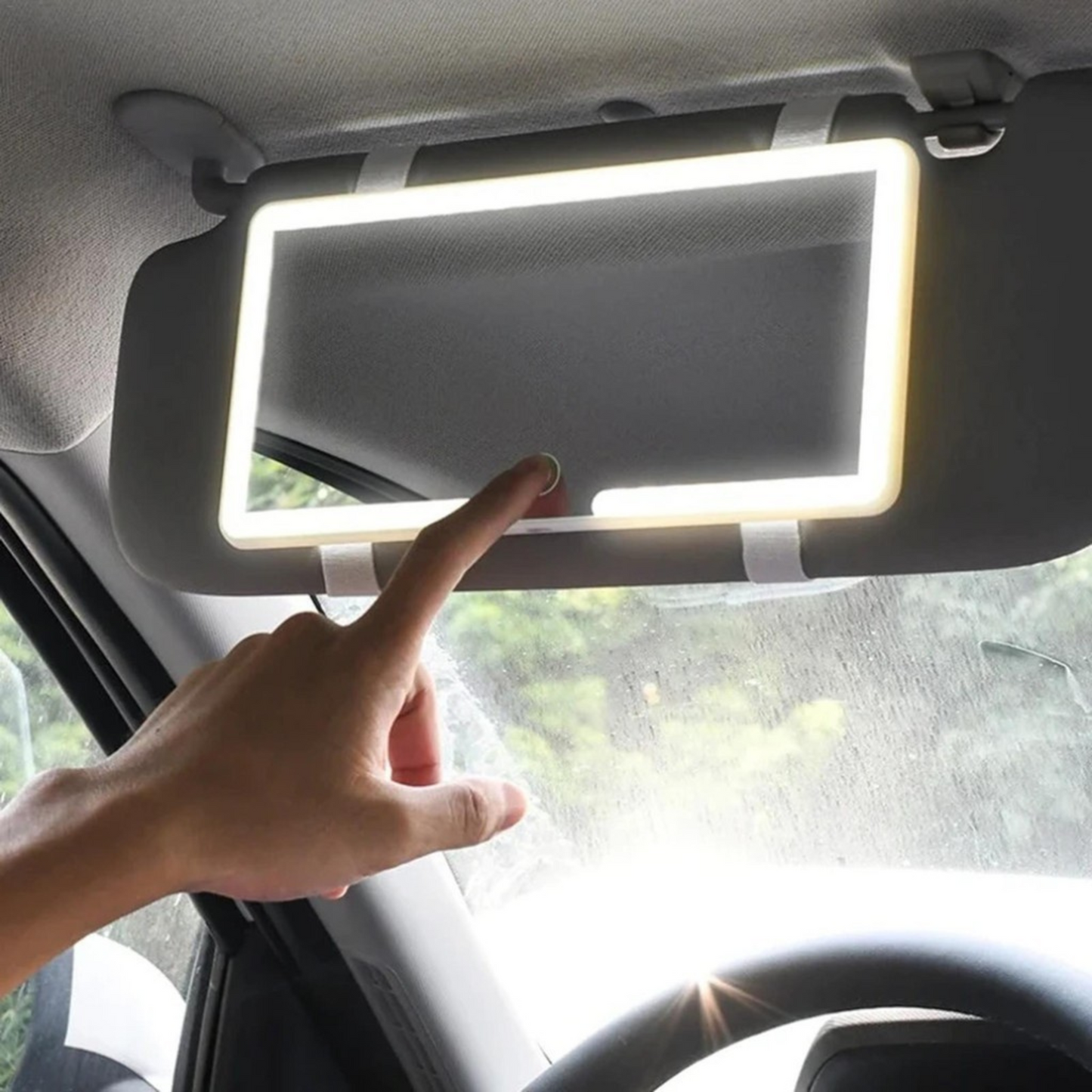Car Mirror with LED Light | LumiMirror