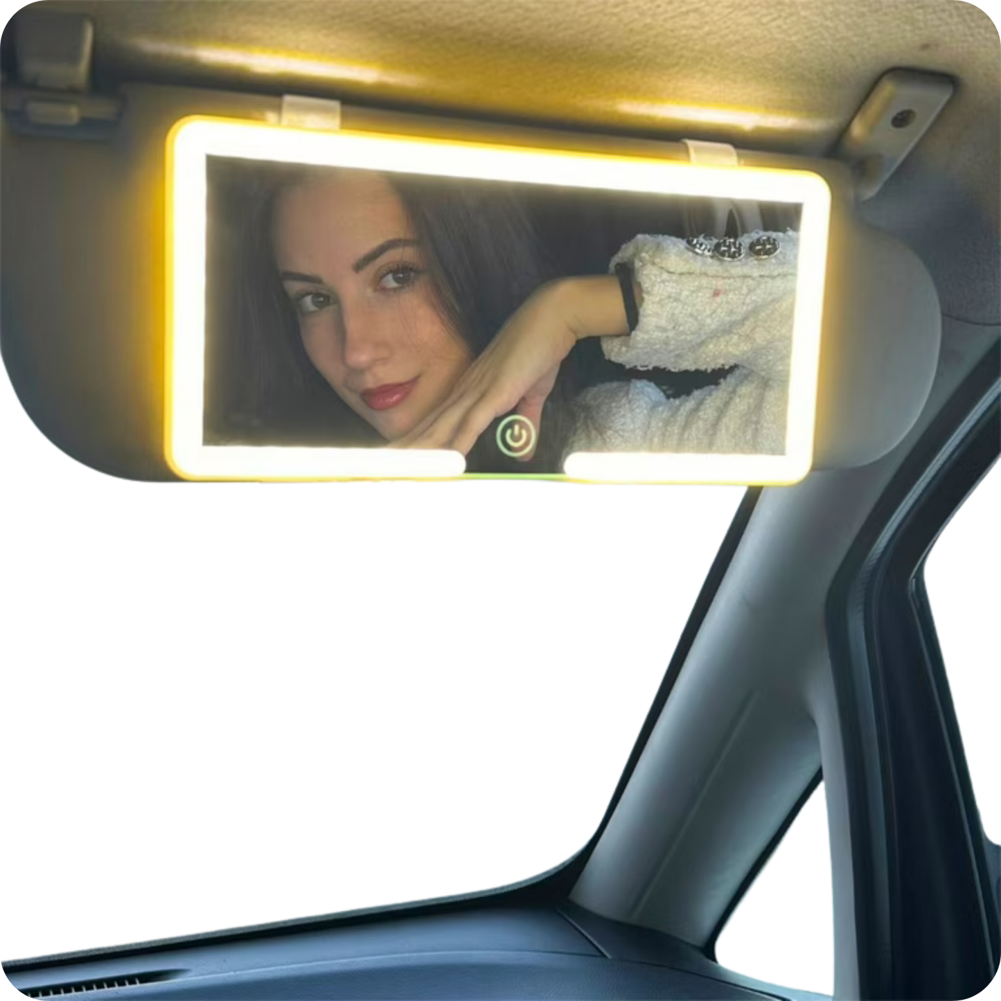 Car Mirror with LED Light | LumiMirror