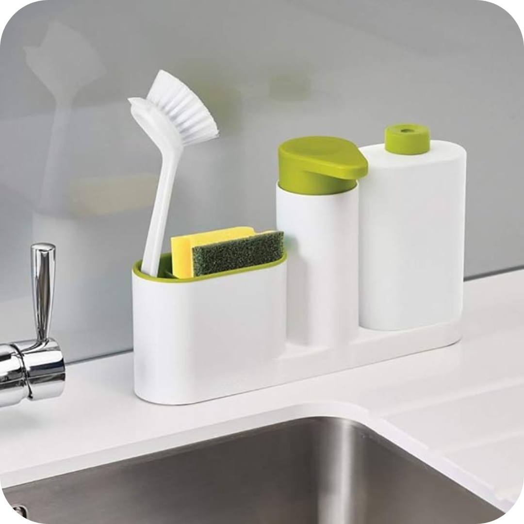 Detergent Dispenser with Sponge Holder | SoapBox
