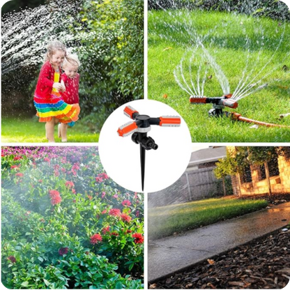 360° Rotating Garden Sprinkler with Stake | HydroSpin