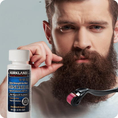 Complete Beard & Hair Treatment + Free DermaRoller | MinoxiMen