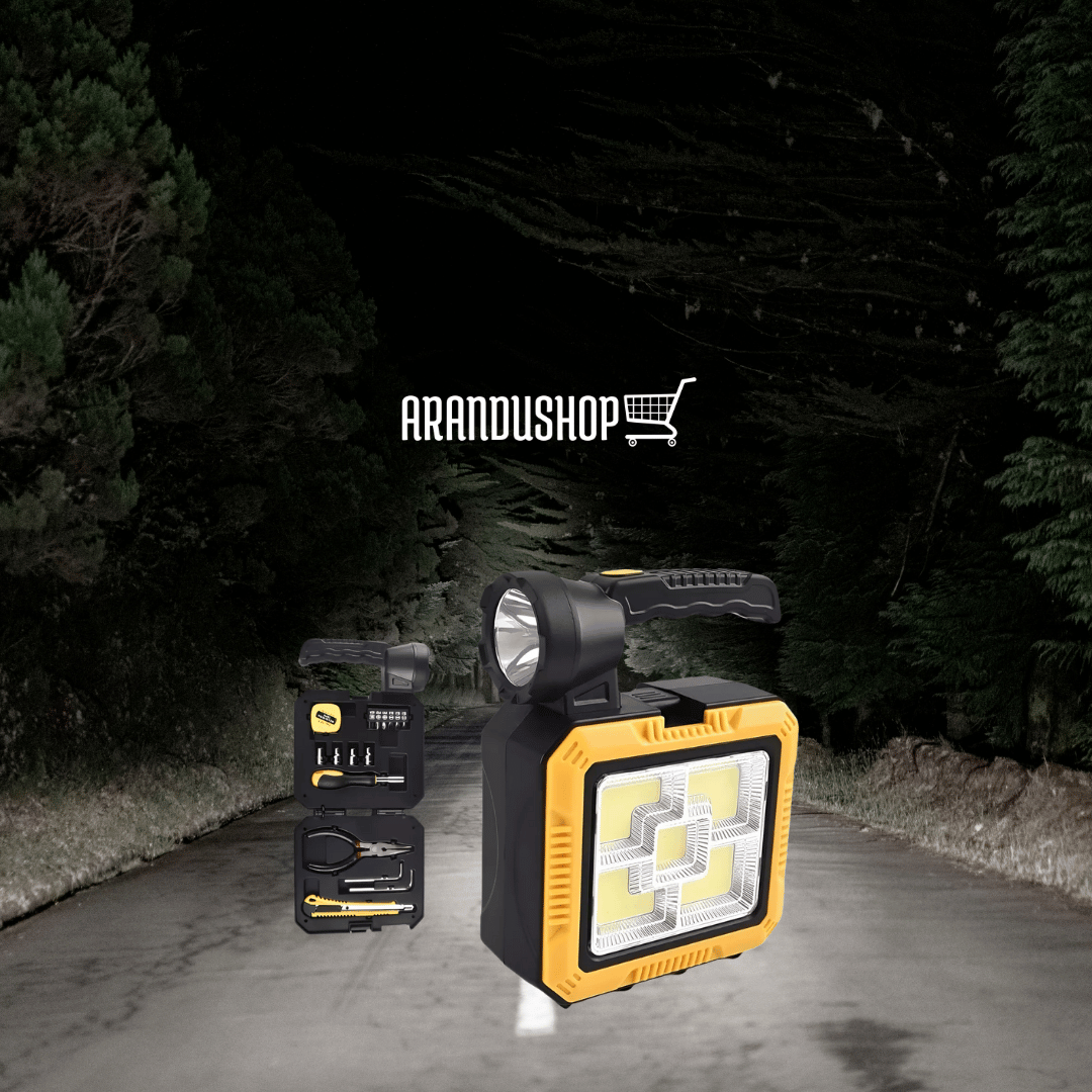 Light Master Kit™ Solar Rechargeable Flashlight with Tool Kit